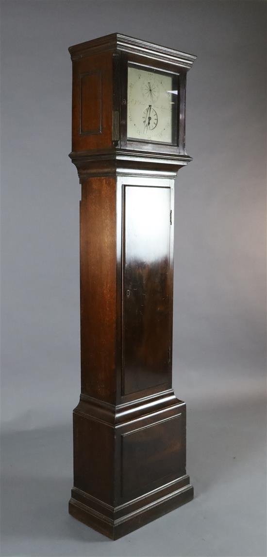A Mid 19th century mahogany 8 day longcase regulator by E. J. Dent of Strand, London Height 6ft 0.5in.